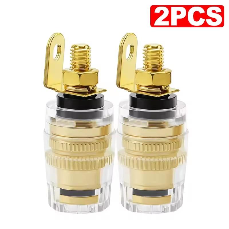 Banana Plug Connector Audio Jack Socket 4mm Binding Post For Amplifier Speaker Terminal Board Gold Plated Consumer ElectronicsGood product