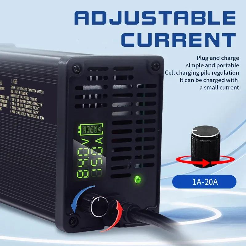 Încărcător Baterie Litiu Reglabil 72V 1-8A 1-9.5A 1-15A 1-20A Afișaj LCD de Mare Putere Încărcare Rapidă Carcasă 84V 88.2V 83.95V 87.6V
