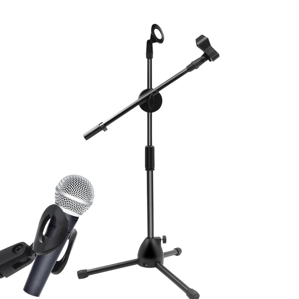 Microphone Holder Portable Mic Stand Microphone Stand Floor Boom Mic Stand Support Boom Gooseneck Mic Clips Tablet Phone Holder