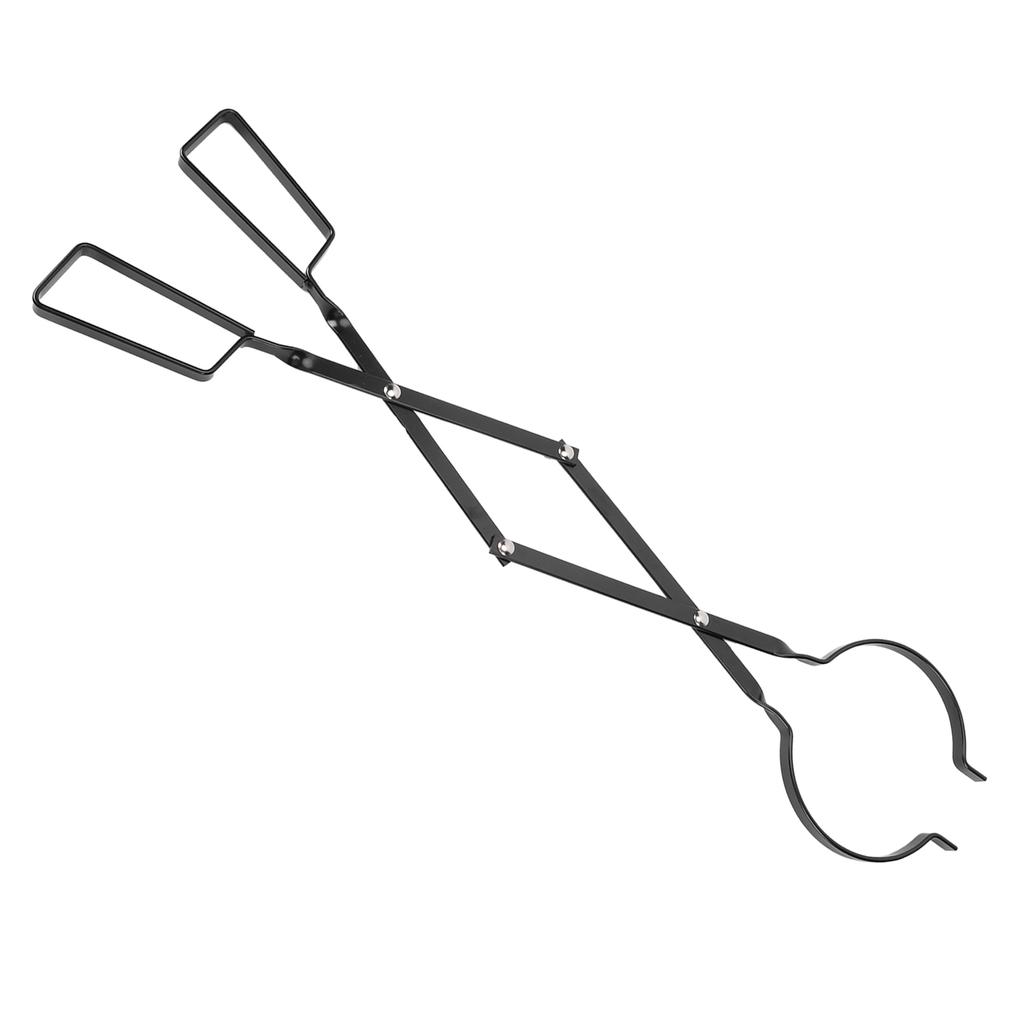 Log Grabber Foldable 26 Inch High Strength Iron Scissor Shape Bonfire Fireplace Tong for Outdoor