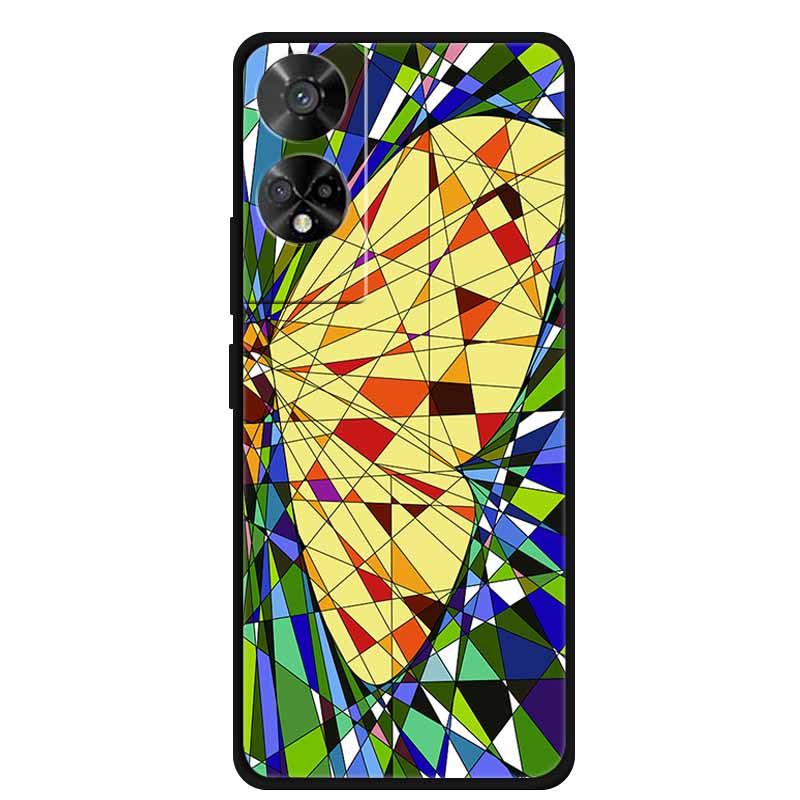 For TCL 50 5G Case Original Soft Silicone TPU Phone Cases Back Cover For TCL 50 XE 5G 50XE Fashion Planet New Coque Black Bumper