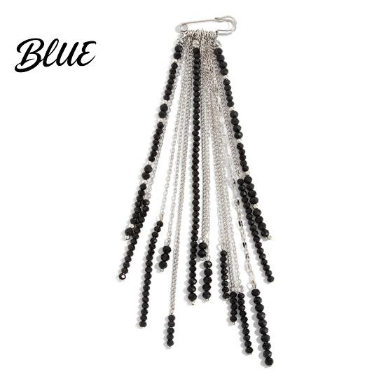 Dangle Brooch Beaded Tassel Pin Boho Chain Retro for Women