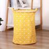 Home Fabric Storage Bag, Cotton and Linen Fabric Drum Storage Basket, Dirty Clothes Storage Basket, Household Storage Basket