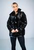 Women' Quilted Jacket - Women' Shiny Jacket - Black M933 Size /