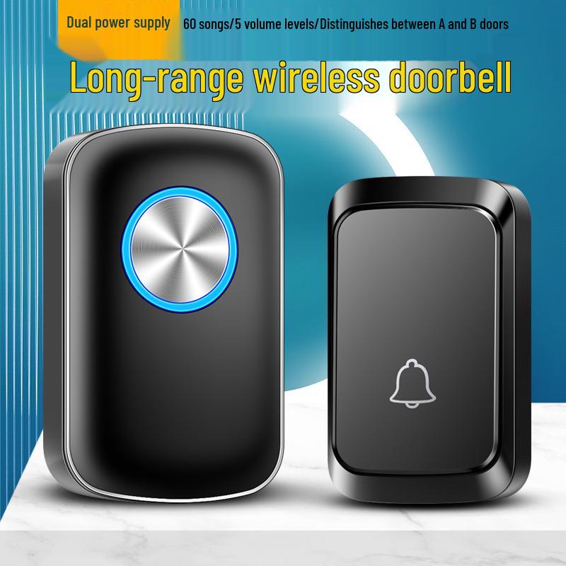 Battery-Powered Wireless Doorbell for Home - Supports Up to Five Callers, No Plug Needed