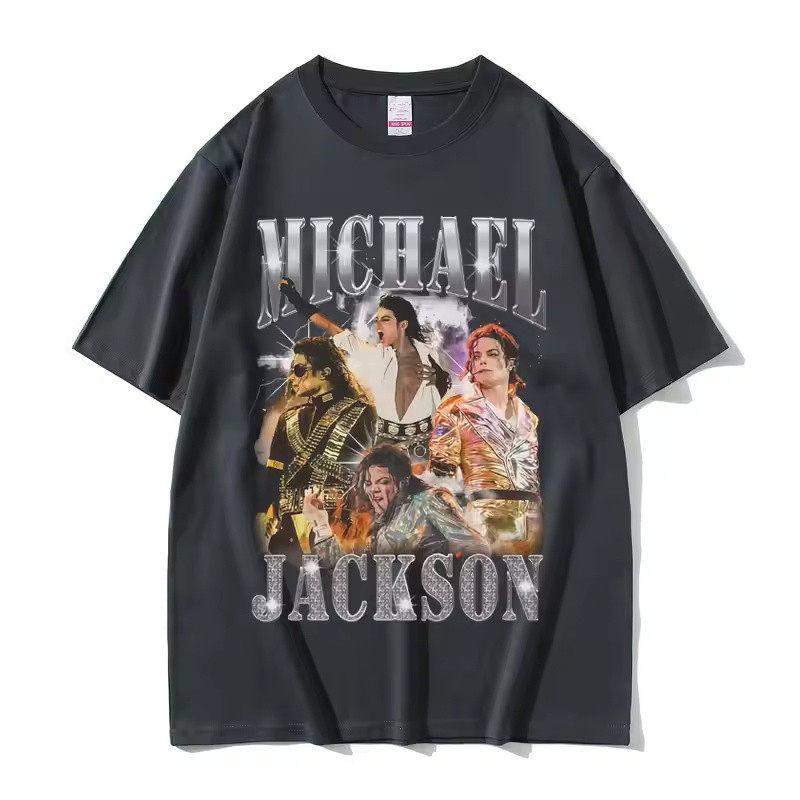 2026 Summer Classic Vintage Michael Jackson Graphic Tshirt Unisex Unisex Clothing Fashion Retro Gothic Rock Male Punk Oversized Y2k