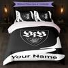 Set Biancheria da Letto Personalizzato VfB Stuttgart FC con Nome Testo 1 Copripiumino+2 Federe Logo Calcio Regalo Personalizzato per Occasioni Speciali Decorazione Camera da Letto