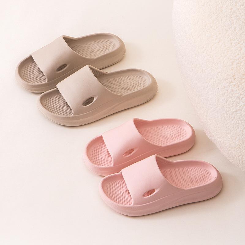 Qidashun s new summer indoor and outdoor slippers, home couple thickened slippers, men s and women s sandals 36/37 розовый