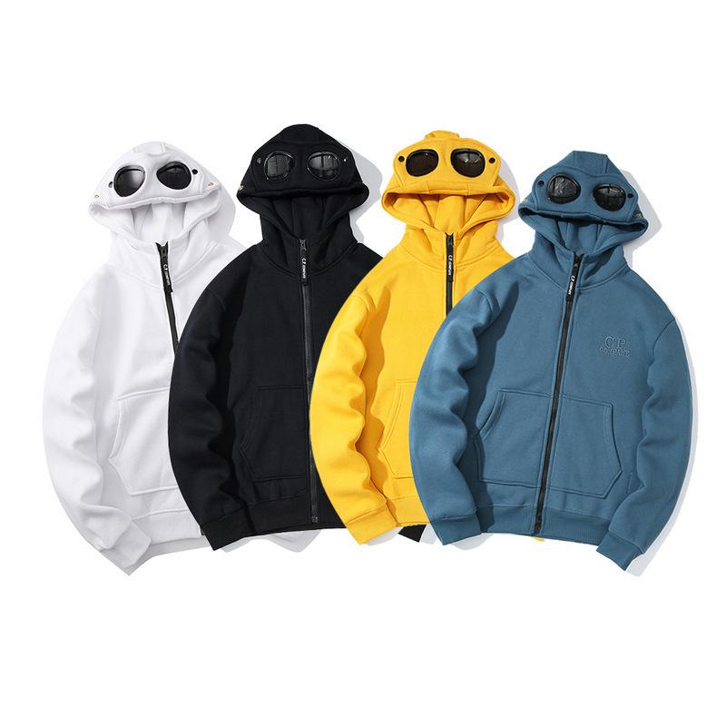 Trendy Autumn/Winter Unisex Round Lens Zipper Hoodie