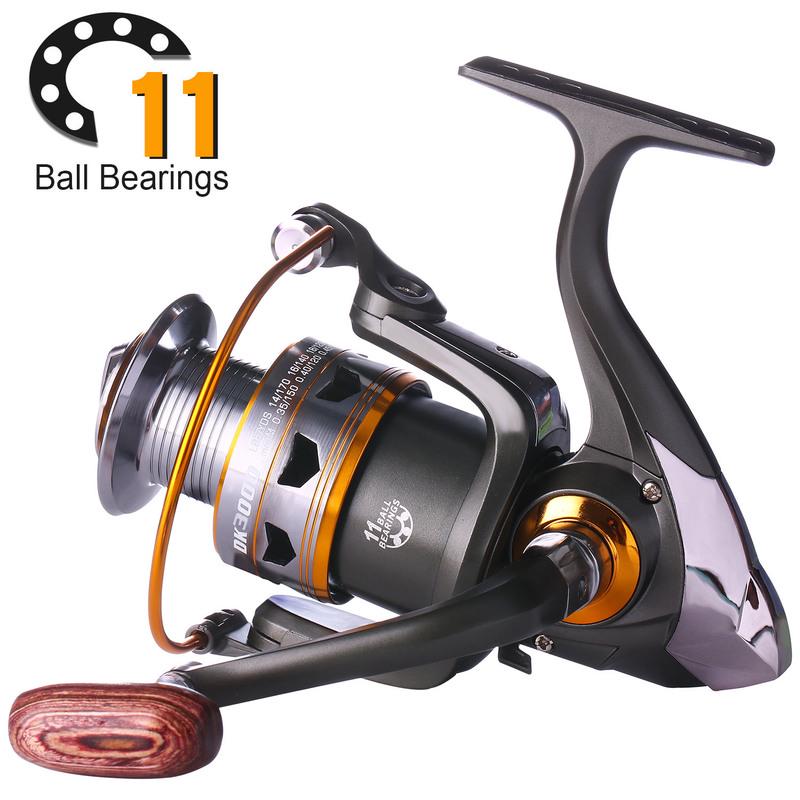SOUGAYILANG Spinning Reel 11ball Bearing Aluminum Alloy Spool Large Line Capacity Metal Fishing Reel