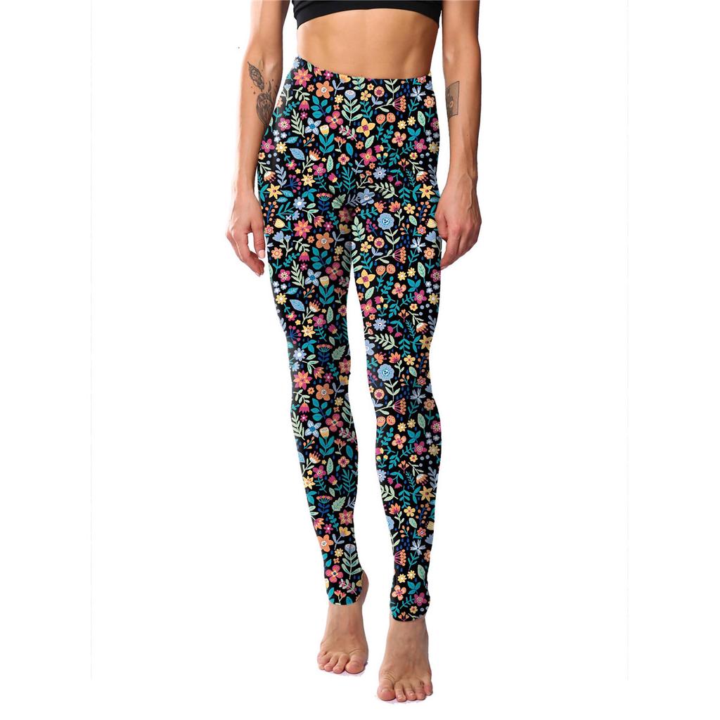 Floral Leggings High Waist Paisley Printed Legging For Women Highly Stretchable Fitness Tights Yoga Pants Workout Sportswear