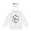  Olivan  Simple Graphic Sweatshirt Top And Bottom  White 