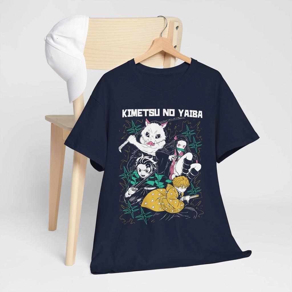 Tanjiro Demon Killer T-Shirt Men's Cotton T-Shirt Summer New Vintage Fashion Men's and Women's Streetwear