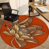 1pc Lotus Bloom Office Round Area Rug,  Mat Suitable For Office, Under Office Chairs Bedroom Living Room Home Decor, Room Deco
