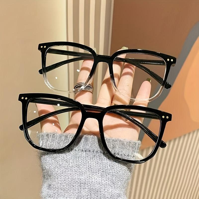 3pcs Transparent Computer Eyeglasses Frame Women Men Anti Blue Light Square Eyewear Blocking Eyeglasses Optical Spectacle Eyeglass