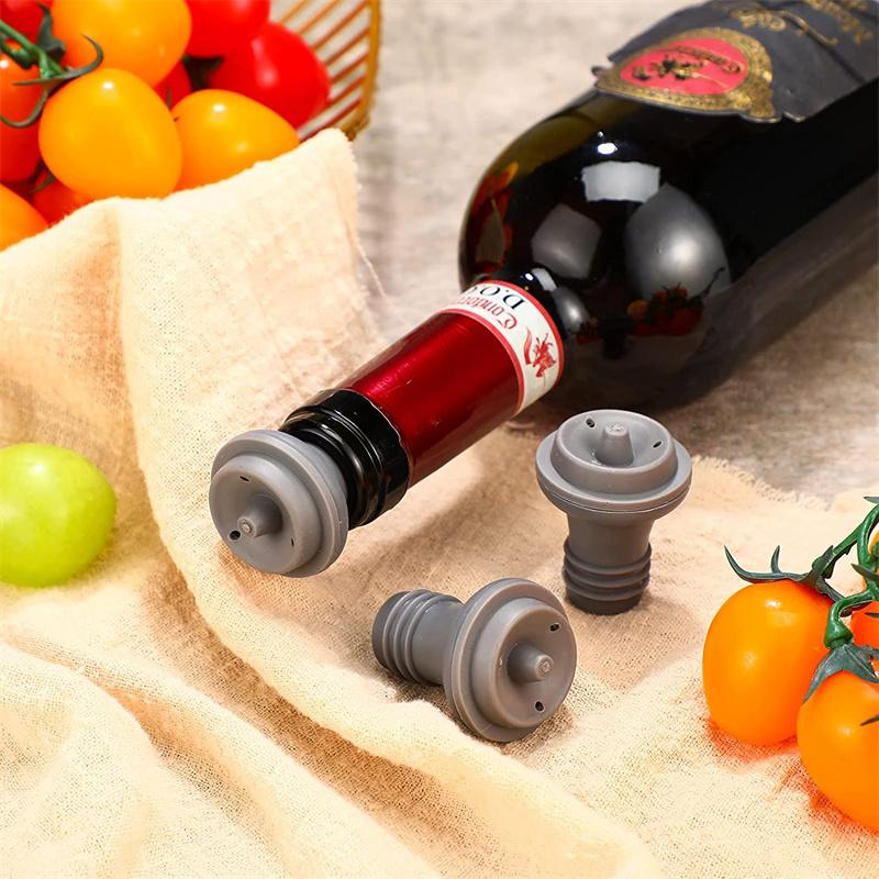 Wine Stopper Resealable Wine Pump Vacuum Stoppers Wine Stopper Silicone Wine Saver Vacuum Stoppers Practical Wine Saver Stoppers