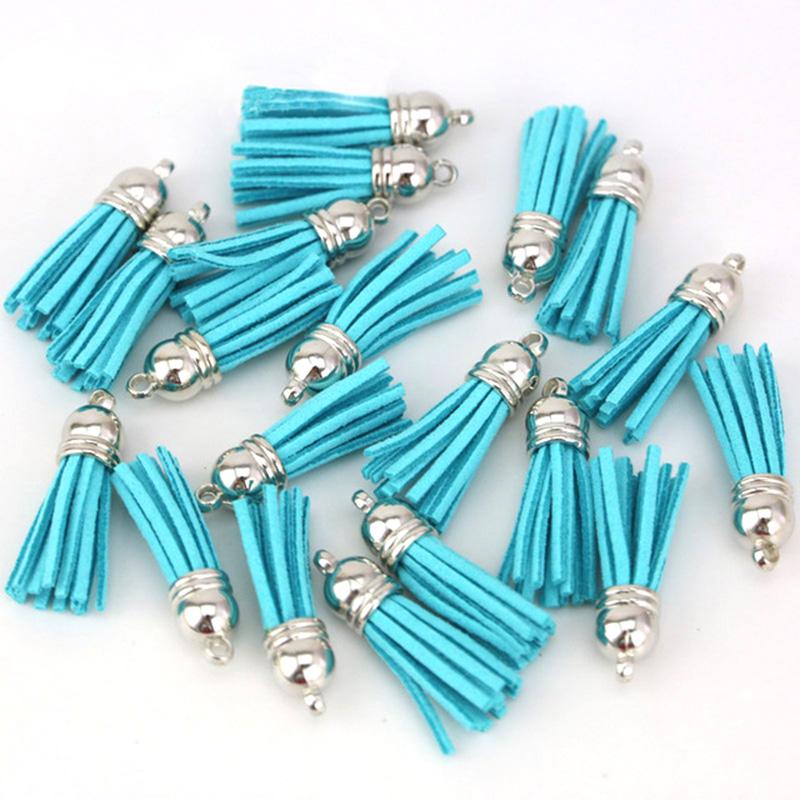 (20 pcs/lot) Tassel Vintage Leather Tassels Fringe for Purl Macrame DIY Jewelry Keychain Cellphone Straps Pendant