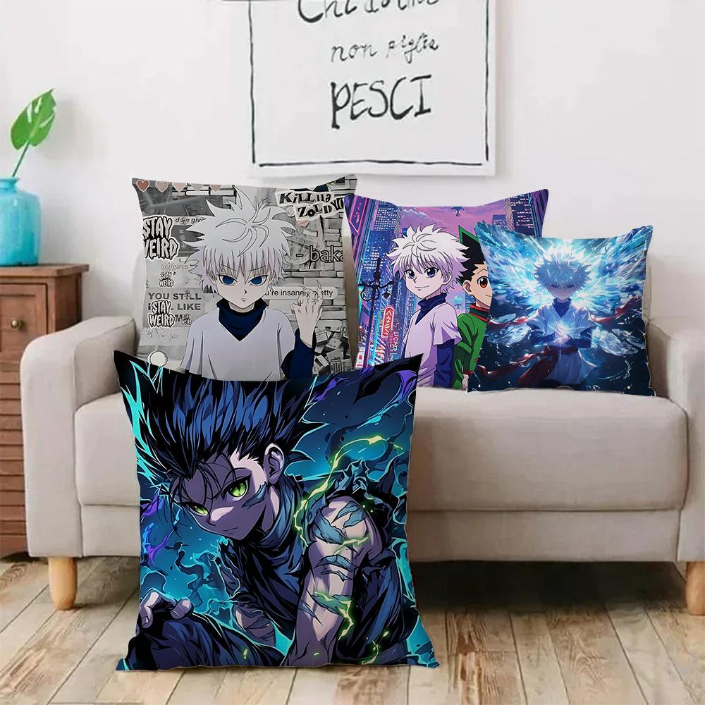Anime For h-Hunter X HunterS Pillow Covers Cartoon Sofa Decorative Home Double-sided Printing Short Plush Cute Cushion Cover