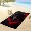 Wolf King Artistic Beach Towel, Cool Melancholic Animal Print Quick-Dry Sand-Free Microfiber Bath Towel for Travel and Swim