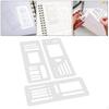 3 Pieces Flexible Record Templates Planner Stencil Set Handmade Versatile Stencils Drafting Tools