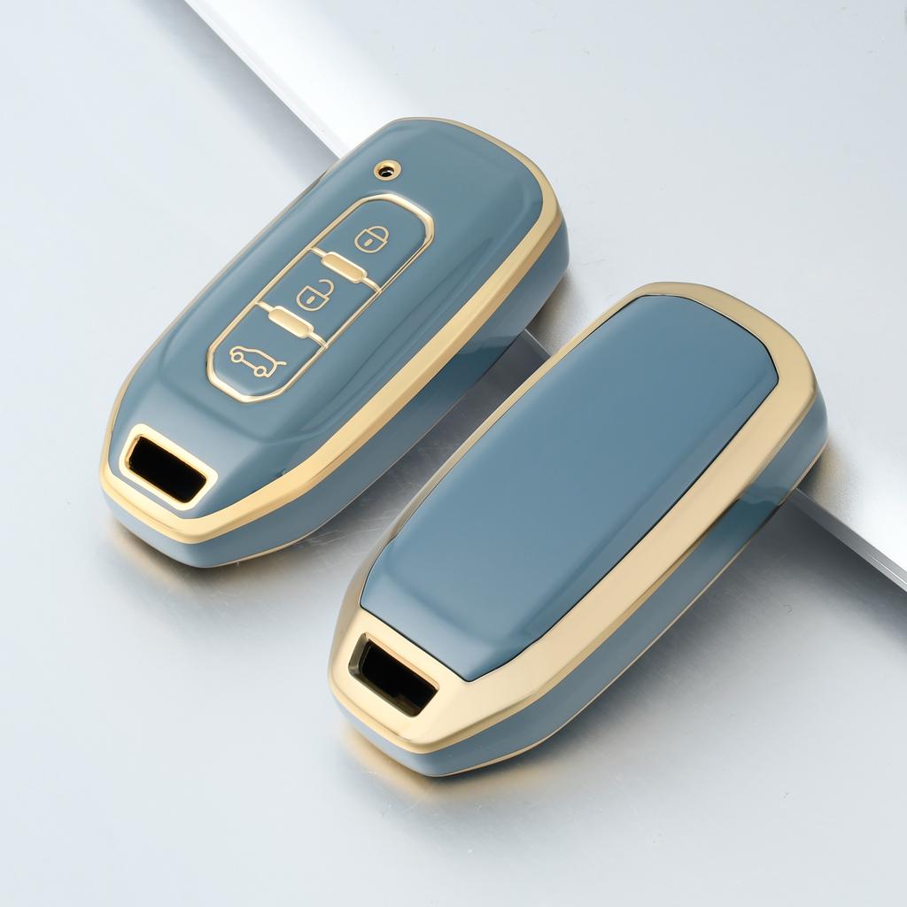 Smart Remote Auto Car Key Case Cover For Ford Territory EV 3 Buttons Key Shell Fob Key Ring TPU Key Protector Accessories