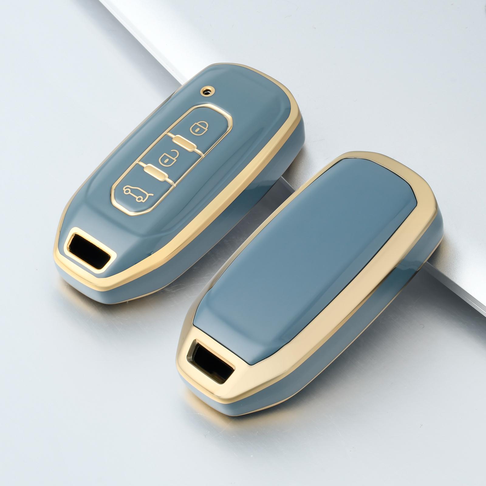 

Smart Remote Auto Car key Case Cover For Ford Territory EV 3 Buttons Key Shell Fob Key Ring TPU Key Protector Accessories