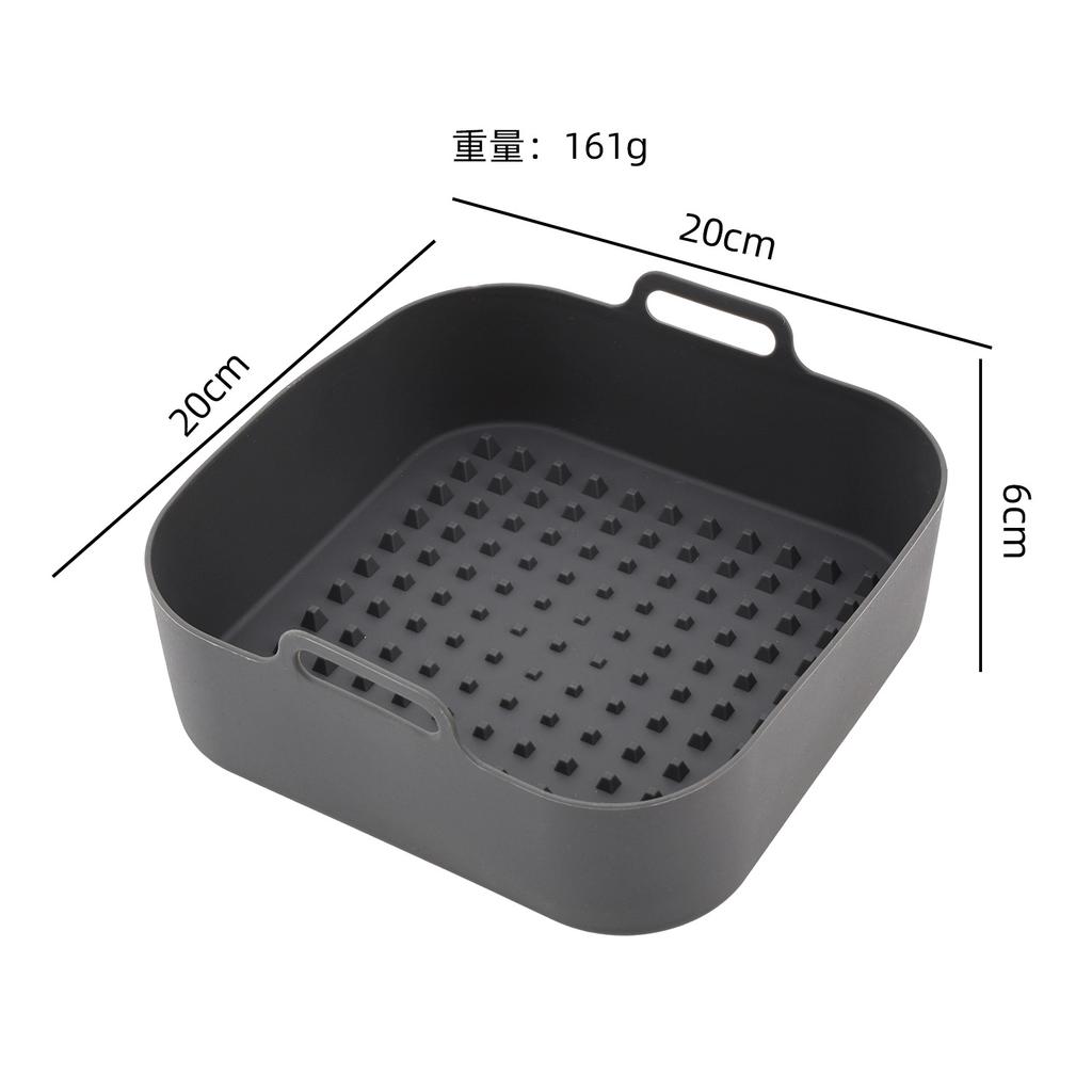 20cm Silicone Air Fryer Liners Reusable Non-Stick Basket Fryer Liners Replacement of Parchment Liner Paper Air Fryer Basket