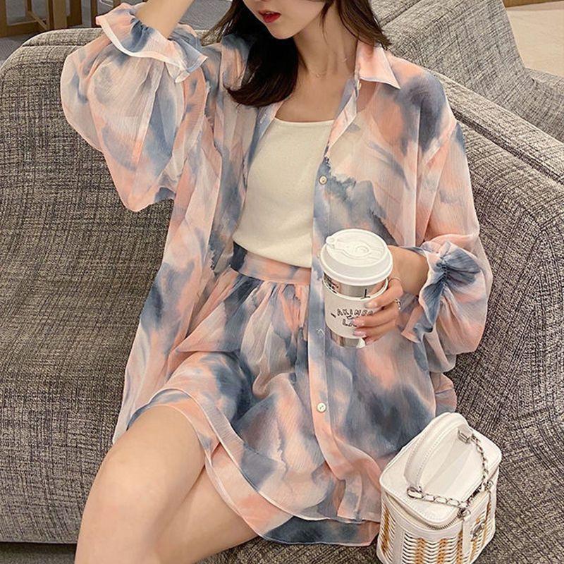 

Женские футболки оверсайз с принтом тай-дай, летняя трендовая уличная одежда, блузка Харадзюку, туника, топы, женские наряды, сексуальный пляжный мини-юбочный комплект XXXL синий