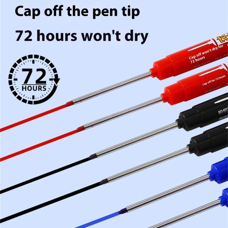 Marker cu vârf lung 45mm Marker cu vârf lung Rezistent la apă Acoperire profundă Marker pentru marcare tâmplărie Pentru lemn Sticlă Metal Plastic