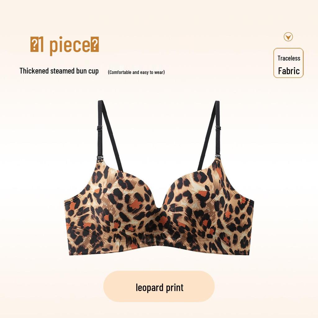 Beautiful Cross Back Cartoon Super Thick 6cm Seamless Bra for Small Chest - Enhancing and Supportive