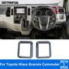 For Toyota Hiace Granvia Commuter - 2024 Carbon Fiber Front Air Condition Vent Outlet Cover Trim Accessories Car Styling