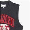 Ganni Women S Knit veSt Wool Mix Puppy Logo A1070044 052