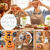 12Pcs Halloween Cookie Cutter Set, Stainless Steel Biscuit Molds, DIY Pumpkin Ghost Black Cat Bat Baking Tool for Party, Creative Halloween Gift