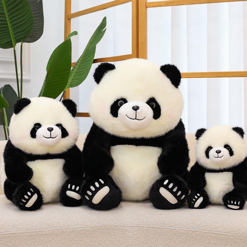 Cute Panda Plush Toy Children's Birthday Gift Zoo Souvenir Activity Ornament Home Throw Pillow