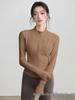 Women's Slim-Fit High Collar Yoga Jacket - Long Sleeve Knit Top for Outdoor Fitness