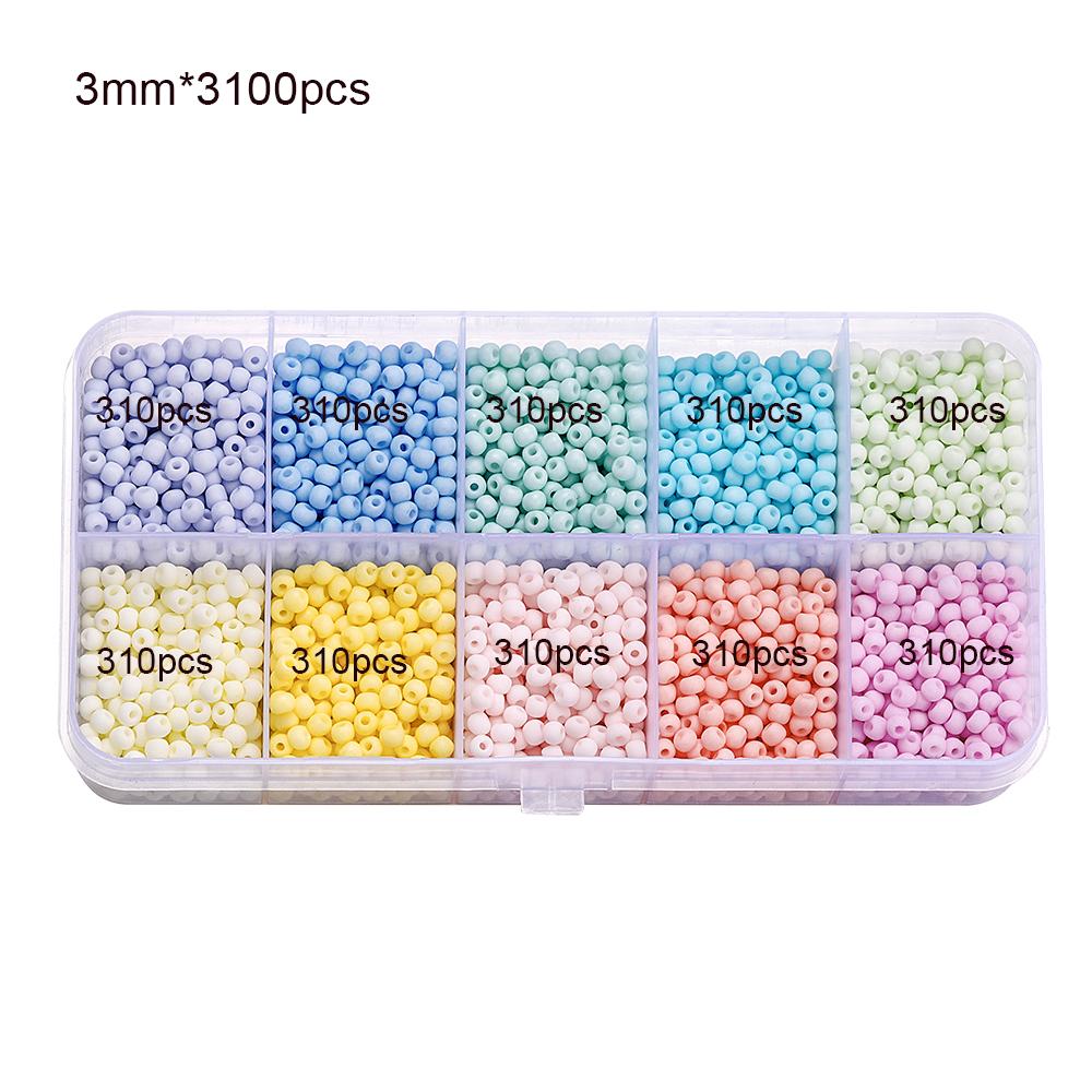 10-24 Colors Beads Jewelry Making Kits 2/3mm Colorful Glass Seed Beads for Kid Girl Bracelet Necklace DIY Kit Jewelry Making Set