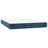 Box Spring Bed with Mattress Dark Blue 140 x 190 cm Velvet