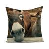Throw Pillows Cases Watercolor Donkey Cute Animal Face Cushion Cover 45x45cm Home Living Room Decoration Linen Pillowcover Decor