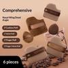 6Pcs Chocolate Biscuit Powder Puff Powder Free Air Cushion Wet And Dry Concealer Sponge Case Makeup Sponge