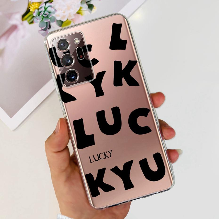 Case For Samsung Galaxy Note 20 Ultra 5G Note20 Cute Flower Cat Painted Soft Silicone TPU Cover For Samsung Note 20 20Ultra