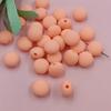 Handmade Necklace Bracelet Solid Color Jewelry Accessories DIY Beaded Material 12mm Flat Round Beads Fashion 30pcs Rubber
