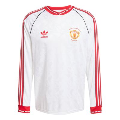 Maillot Extérieur Originals Manchester SS25 United 91 Confortable Mode Polyvalent Manches Longues Maillot de Football Homme maillot Blanc Rouge JF0375
