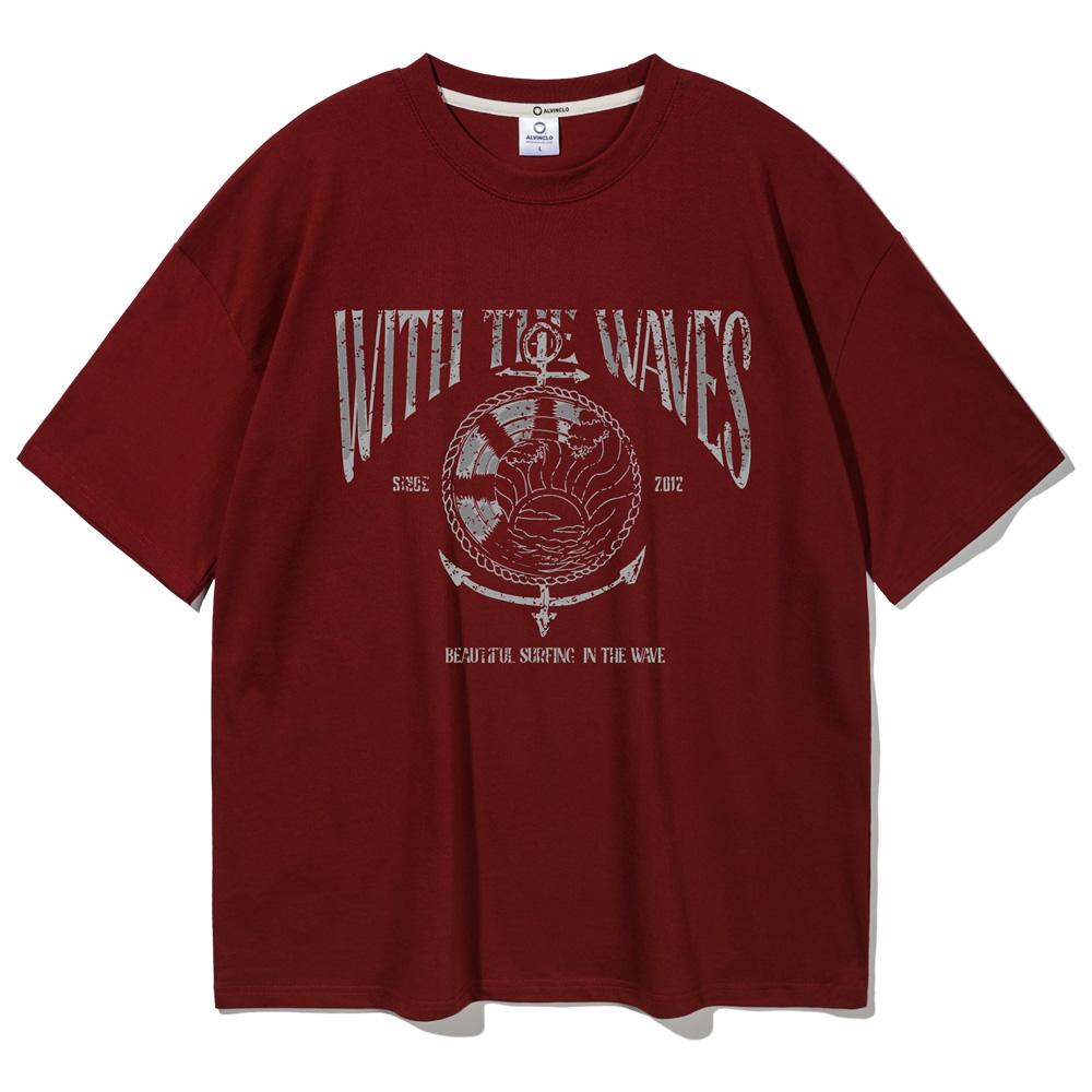 ALVINCLO Withthewave Oversized Short Sleeve T-Shirt Ast4511 (4 Colors)