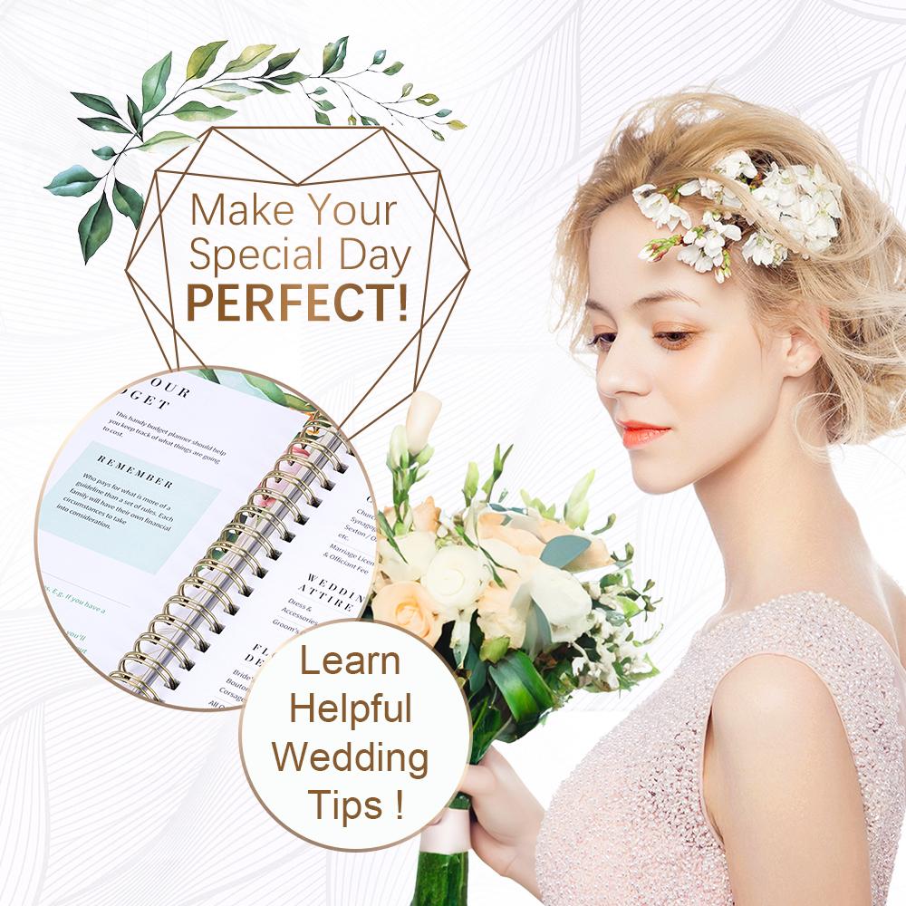 Élégant Notre Livre d'Or Planificateur de Mariage Album Photo DIY Livre de Planification de Mariage Magnifique Album de Scrapbooking de Mariage DIY Cadeau de Noël