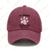 Dog Shadow Four Legs Tail Paw Print Baseball Cap Casual Adjustable Washed Denim Hat Adult