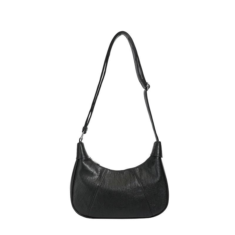 Pu Retro European Style Small Shoulder Bag With Zipper Closure For Daily Use