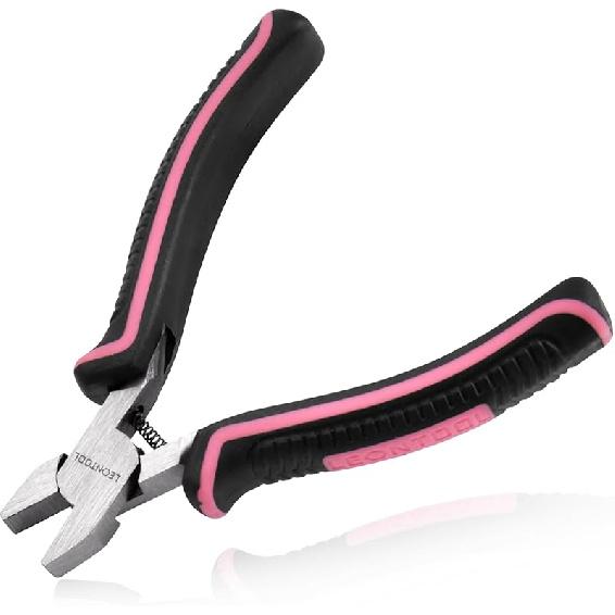Long Nose Pliers with Serrated Jaw Small Pliers for Jewelry Making 5 Inches for Electronics, Jewelry Making, Wire Cutters for Crafts Working in Tight Short Flat Nose Pliers
