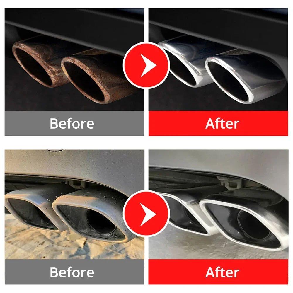 120ml Remover Rust Car Exhaust Pipe Anti-Rust Spray Metal Surface Cleaner Multi-Purpose Maintenance with Sponge Brush Clean