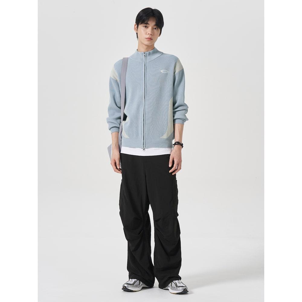 8seconds Color Block Two-Way Zip-Up Cardigan Sky Blue
