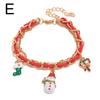 Christmas Reindeer Bracelet Santa Claus Bells Hat Gloves Xmas Tree Pendants Jewelry